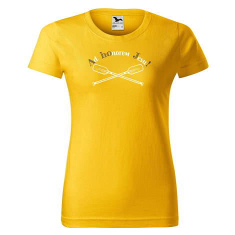 DOBRÝ TRIKO Dámské tričko na vodu s potiskem AHOJ Barva: Žlutá