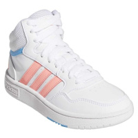 adidas HOOPS 3.0 MID K Dětské kotníkové tenisky, bílá, velikost 39 1/3