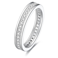 Beneto Stříbrný prsten se zirkony AGG26 50 mm