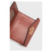 Kožená peněženka MICHAEL Michael Kors hnědá barva