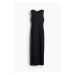 H & M - Maxi šaty z mikrovlákna - černá