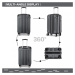 Cestovní kabinový kufr na kolečkách Kono ABS - 41L - šedý