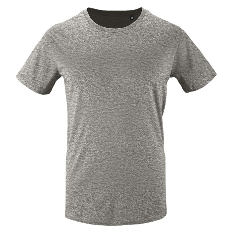 SOĽS Milo Pánské triko - organická bavlna SL02076 Grey melange SOL'S
