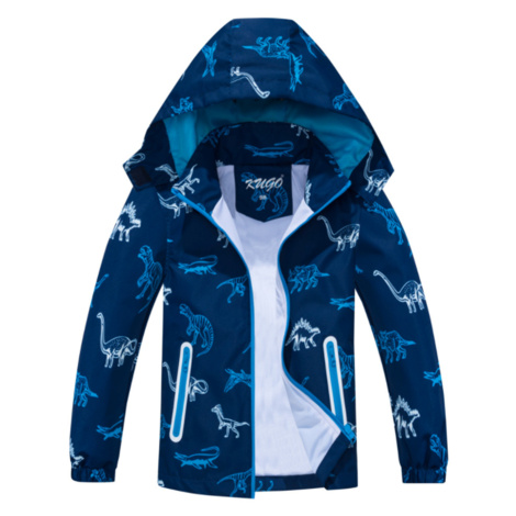 Chlapecká jarní/ podzimní bunda - KUGO B2841, modrá Barva: Modrá