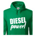 Mikina s kapucí s motivem Diesel power!