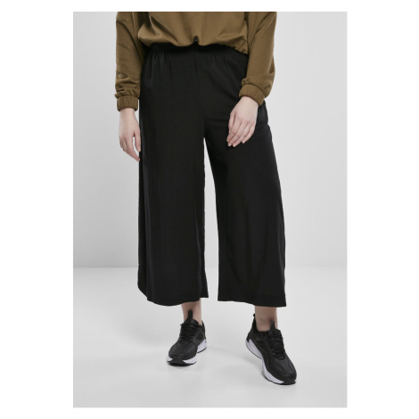 Dámské kalhoty // Urban classics Ladies Wide Viscose Culotte black