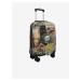Hnědý vzorovaný kufr na kolečkách Anekke Jungle