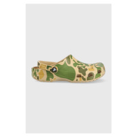 Pantofle Crocs Classic Printed Camo Clog pánské, zelená barva, 206454