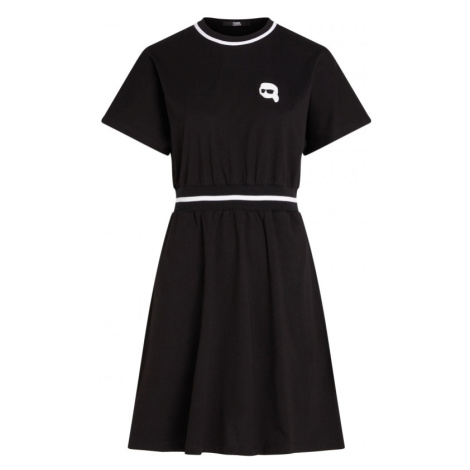 Šaty karl lagerfeld ikonik 2.0 t-shirt dress černá