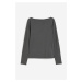 H & M - Přiléhavé žerzejové triko - šedá