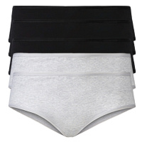 esmara® Dámské kalhotky XXL, 5 kusů (černá / světle šedá)