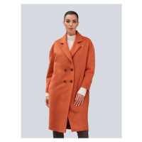 Kabát s fazónkovým límcem Alba Moda Oranžová