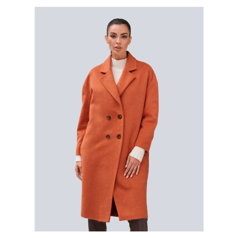 Kabát s fazónkovým límcem Alba Moda Oranžová