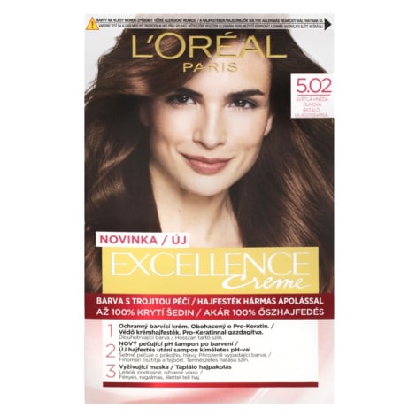 L'OREAL Excellence Creme Barva na vlasy 5.02 Světlá hnědá duhová L’Oréal Paris