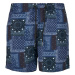 Pánské koupací šortky Urban Classics Pattern Swim Shorts - navy bandana aop
