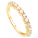 OLIVIE Luxusní stříbrný prsten GOLD 4824
