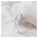Jewellis ocelový minimalistický prsten s krystalem Swarovski - Sapphire