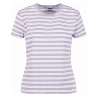 Urban Classics / Ladies Regular Striped Tee white/dustylilac