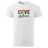 IMPAR Tričko LBGT Love is love (Velikost: Typ: pro muže, Barva trička: Bílá)