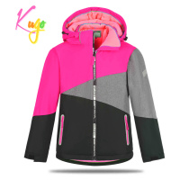 Dívčí zimní bunda - KUGO PB7352, růžová Barva: Růžová