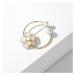 Éternelle Exkluzivní perlová brož Amadea - květina B7135-xz785 Zlatá