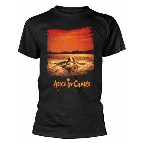 Alice in Chains tričko, Dirt Black, pánské PLASTIC HEAD