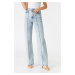 Koton Straight Long-Length High Waisted Straight Leg Jeans Pants - Nora Jean