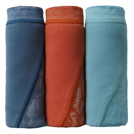 Sada 3 kalhotek maxi z pružné bavlny s krajkou Blancheporte