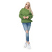 Zimní svetr chlupatý pulovr s třásněmi 30062