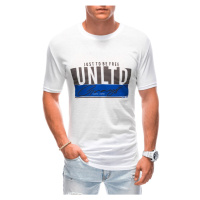 Buďchlap Originální bílé tričko s výrazným nápisem S1897