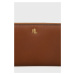Kožená peněženka Lauren Ralph Lauren hnědá barva
