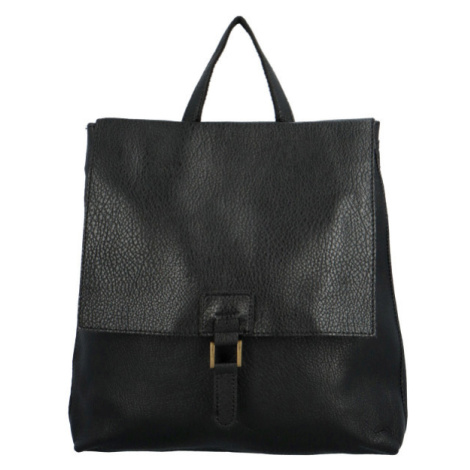 Stylový dámský koženkový kabelko-batoh Octavius, černý MaxFly