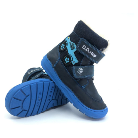 Dětské svítící zimní boty DD Step W071-32 Royal Blue