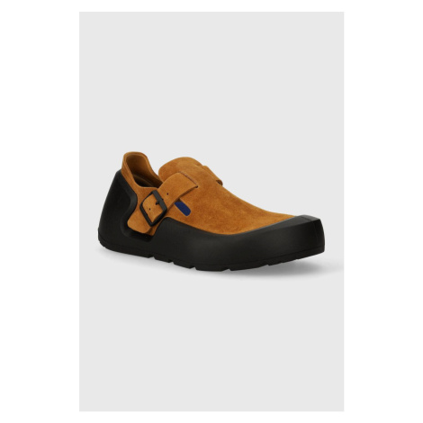 Kožené polobotky Birkenstock Reykjavik pánské, hnědá barva, 1027340