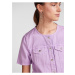 Světle fialové dámské džínové košilové šaty Pieces Tara