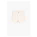 Koton White Baby Girl Pocket Detailed Jean Short