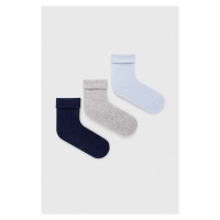 Kojenecké ponožky United Colors of Benetton 3-pack tmavomodrá barva