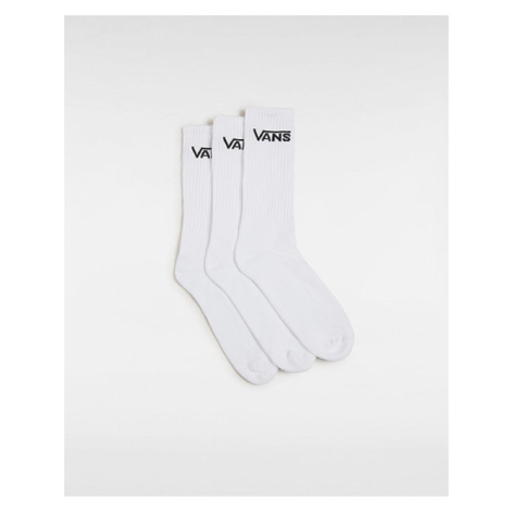 VANS Classic Crew Socks Unisex White, Size