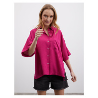 Tmavě růžová dámská oversize košile ZOOT.lab Rhiannon
