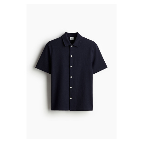 H & M - Žerzejová košile's krátkým rukávem Regular Fit - modrá H&M