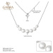 Gaura Pearls Perlový náhrdelník se zirkonem Carla - stříbro 925/1000, říční perla, zirkon SK2023