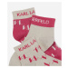Ponožky 3-pack karl lagerfeld k/monogram short socks 3p růžová