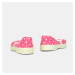 Růžová dívčí obuv na doma s puntíky