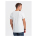 Bílé pánské tričko s potiskem Ombre Clothing