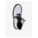 Černo-bílé kožené kotníkové boty Tamaris