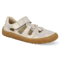 Barefoot dětské sandály Froddo - Elastic Sandal gold shine zlaté třpytky