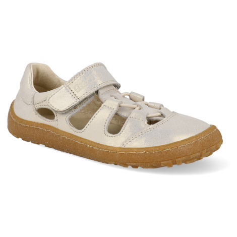 Barefoot dětské sandály Froddo - Elastic Sandal gold shine zlaté třpytky