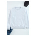 Trendyol Gray Melange Oversize/Wide Cut Cotton Basic Thick Sweatshirt with Fleece Inside