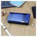 Elegantní velká dámská kožená peněženka Runo, modrá