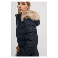 Bunda Tommy Hilfiger dámská, tmavomodrá barva, zimní, WW0WW43600